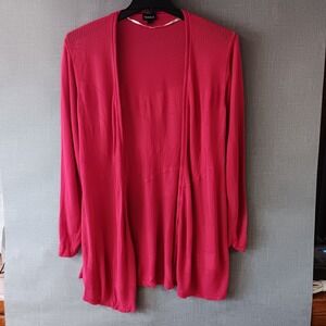 Torrid Rust Red Knit Duster Cardigan Open Front Pocket Longline 18519547 Size 2
